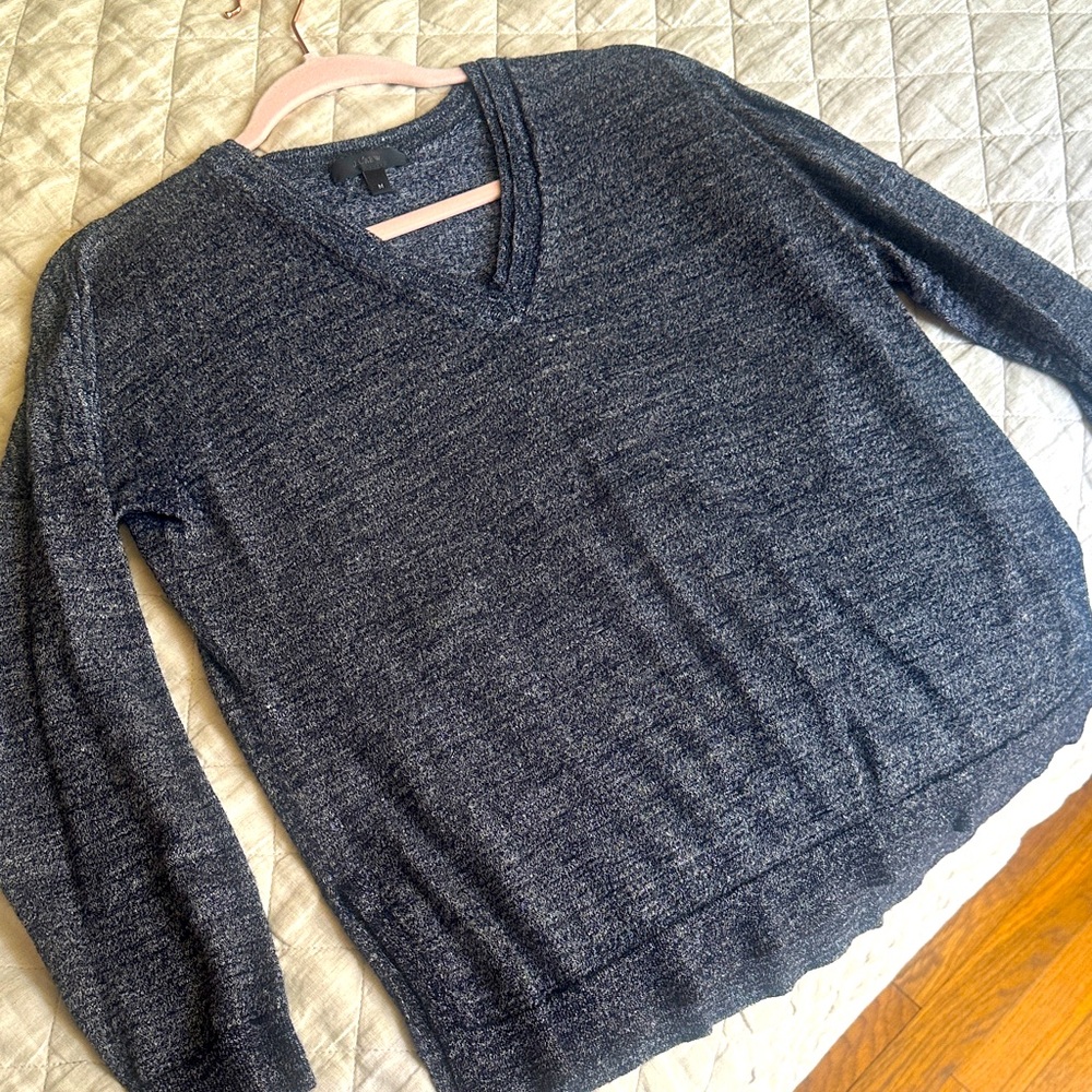 J. Crew Women's V-Neck Sweater - Dark Navy